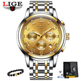 LIGE Men's Watches Military Luxury Brand