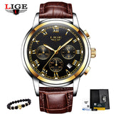 LIGE Men's Watches Military Luxury Brand