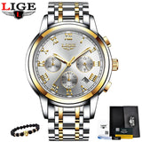 LIGE Men's Watches Military Luxury Brand
