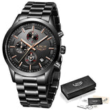 LIGE Watch Men Top Brand Luxury Chronograph