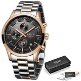 LIGE Watch Men Top Brand Luxury Chronograph