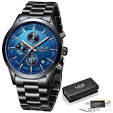 LIGE Watch Men Top Brand Luxury Chronograph
