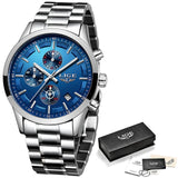 LIGE Watch Men Top Brand Luxury Chronograph