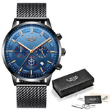 LIGE Watch Men Top Brand Luxury Chronograph