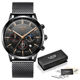 LIGE Watch Men Top Brand Luxury Chronograph