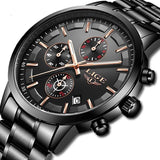 LIGE Watch Men Top Brand Luxury Chronograph